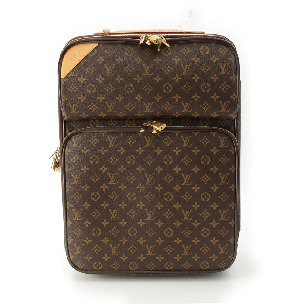 Louis Vuitton Monogram Pegase Leather Business Carry on Suitcase Cover Brown